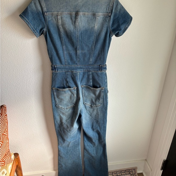 Americana Good American Light Blue Denim Jumpsuit size 1 w/as adjustable waist - Picture 11 of 16